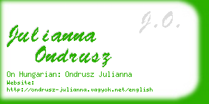 julianna ondrusz business card